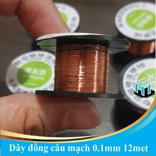 Dây đồng câu mạch 0.1mm 12 mét