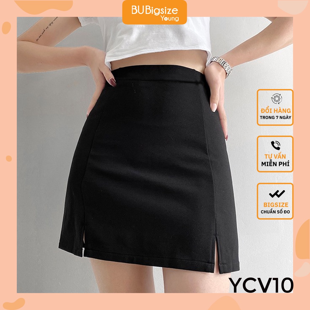 [Mã BMBAU50 giảm 50K đơn 150K] Chân váy xẻ 2 bên BIGSIZE (55kg đến 95kg) - YCV10 - [BU Bigsize Young]