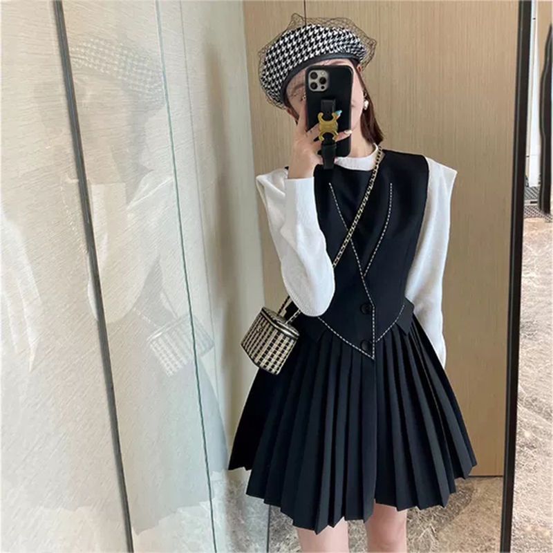 Set chân váy dáng rộng và áo thời trang thu Hàn Quốc 2021 (Có bán lẻ)