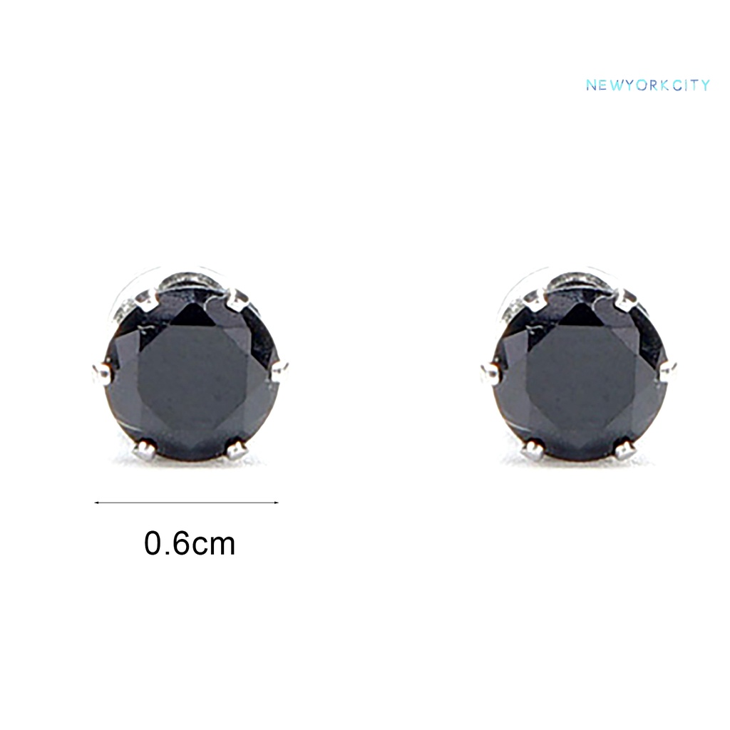 1 Đôi Khuyên Tai Nam Châm Đính Đá Phong Cách Unisex