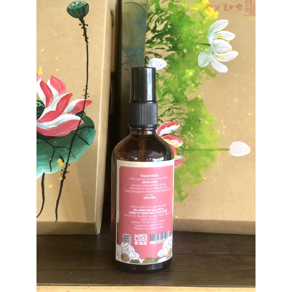 [100% Tự Nhiên] Toner Hoa Sen Trắng Cổ Huế, Dịu Nhẹ 100ml - Mộc Truly Hue's