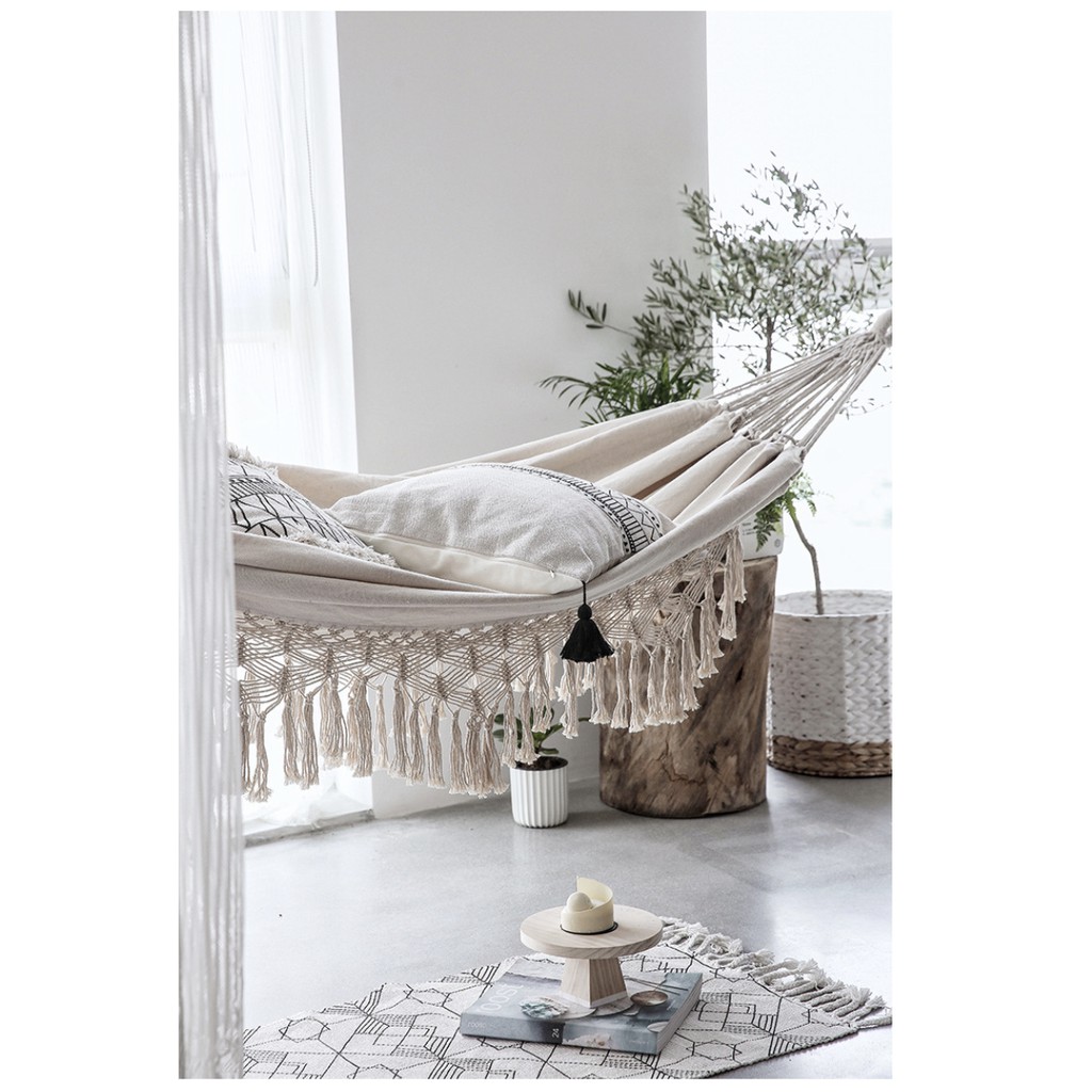 Võng treo Macrame vải bố canvas