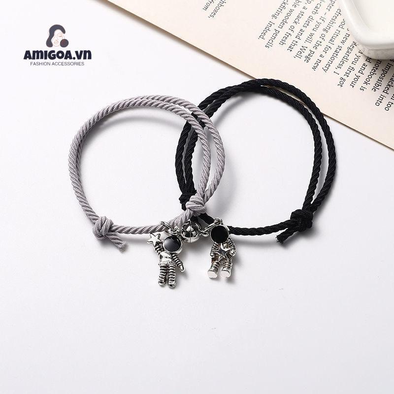 ✨✨Vòng tay gắn chuông hình phi hành gia / tàu vũ trụ đơn giản cho nam nữ