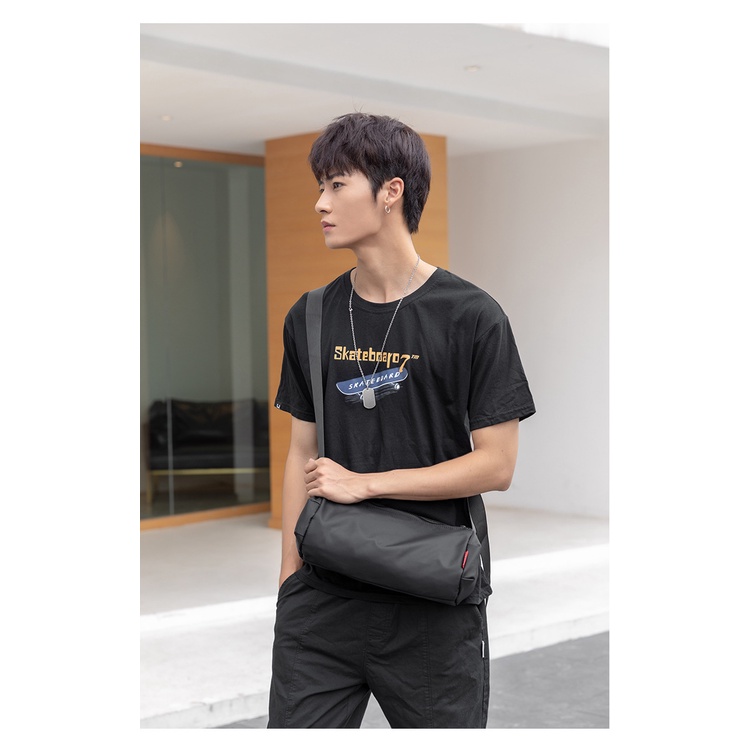 Túi đeo chéo dáng tròn chống thấm nước thiết kế mới thời trang theo phong cách hip hop dành cho nam