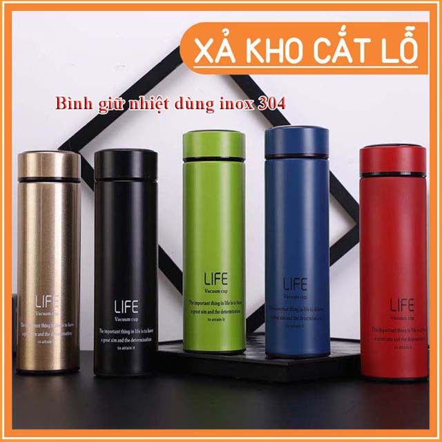 [Chính hãng] Bình giữ nhiệt độ 500ml hiển thị nhiệt độ, dùng làm quà tặng, nhận in khắc logo 0905