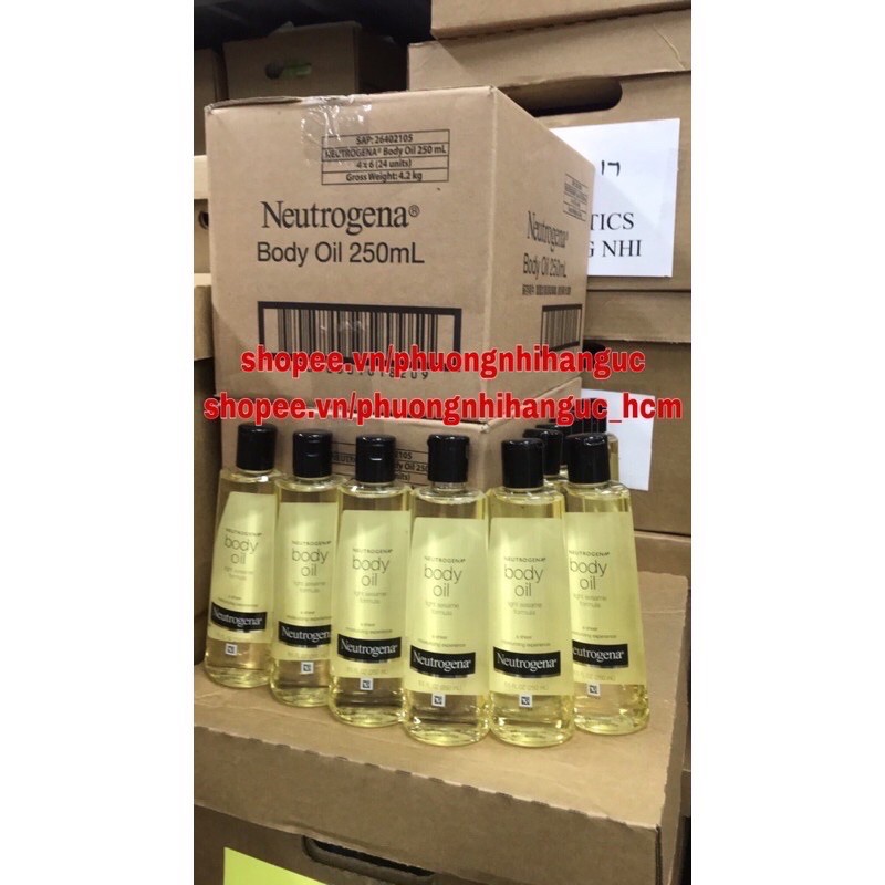 DATE 10/2024 - BILL MUA PHARMACY ÚC - DẦU DƯỠNG DA NEUTROGENA BODY OIL 250ml