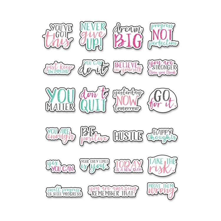 Sticker động lực Motivation có cán chống bay màu dán máy tính, đàn, dán điện thoại.....