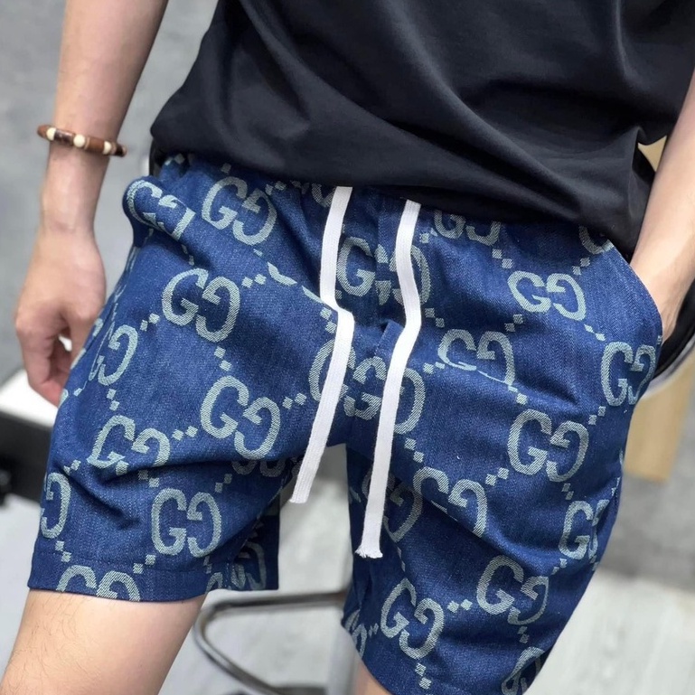 Quần Gucci Nam Logo Nổi Cực Chất - Quần Đùi Nam Nữ Gc Chất Liệu Cotton Thô Cao Cấp DT Fashion Menwear