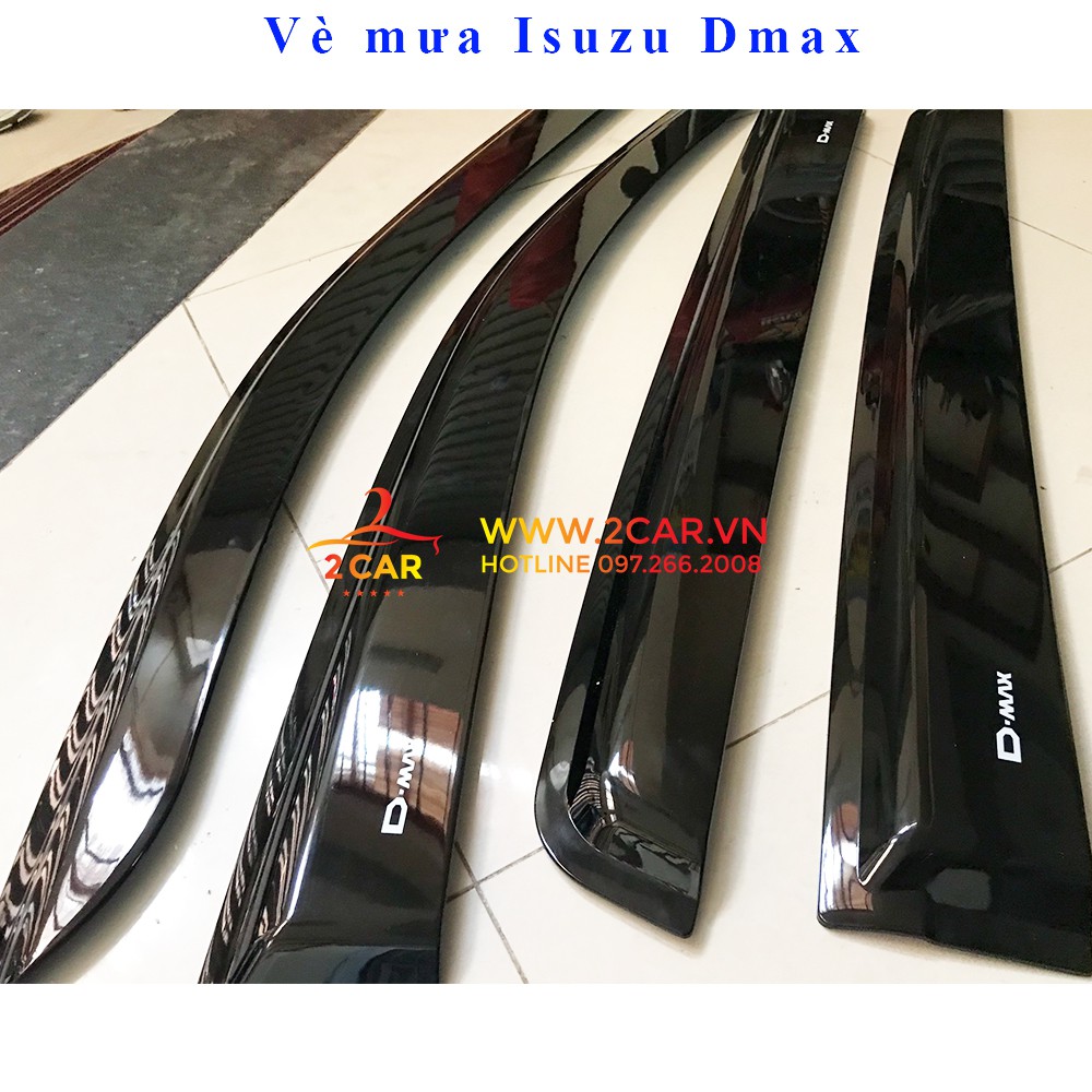 Vè che mưa xe Isuzu Dmax 2014-2020 nhựa đen Thái