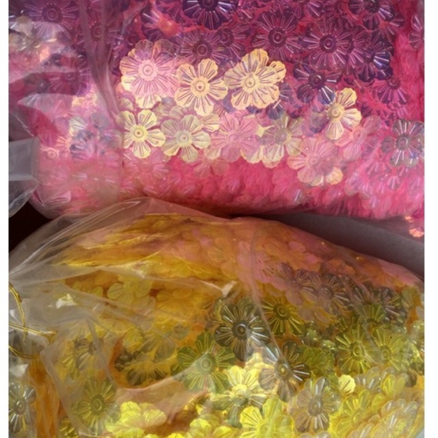 Cánh hoa kim sa 5 cánh, 50g hoa cành vàg lá ngọc, cây kim tiền Handmade