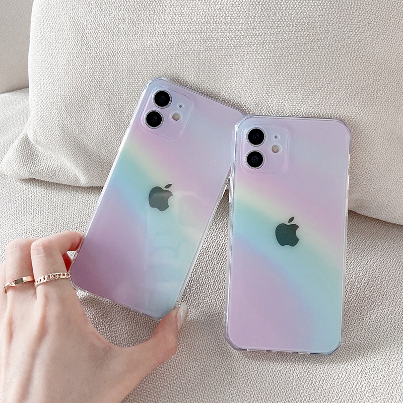 Ốp điện thoại mềm màu cầu vồng xinh xắn cho Xiaomi Redmi Note 10 5g 9 8 7 Pro Redmi K20 K30 K40 Pro Mi 11 Lite 4g 5g