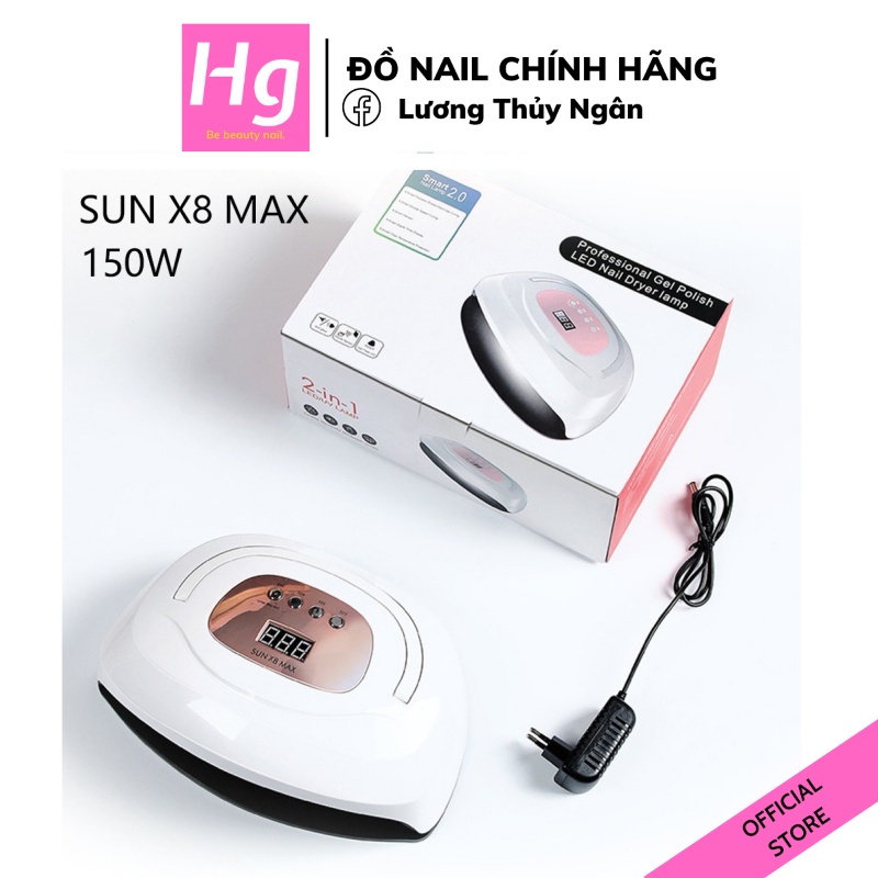 Máy Hơ Gel Sun X8 Max 220W - 220W 57 Bóng Led , Máy Hơ Móng Nail Hàng Chuẩn Nhanh Khô Bảo Hành Chính Hãng 6 Tháng