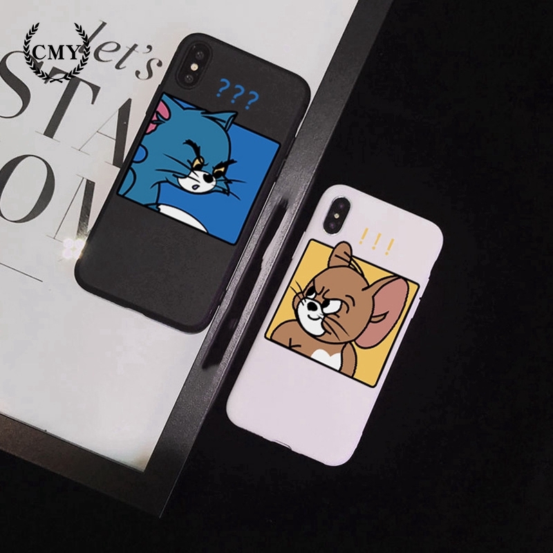Ốp điện thoại in hình mèo và chuột cho iPhone11/11Pro 11pro Max X XR XS XS MAX 6 7 8 plus SE | BigBuy360 - bigbuy360.vn