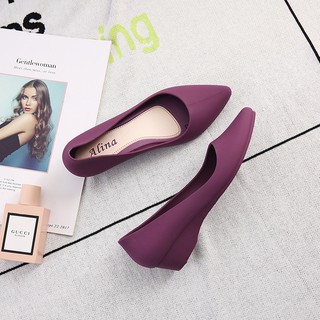 [ HOT ] Giày búp bê mũi nhọn nhựa dẻo G18
