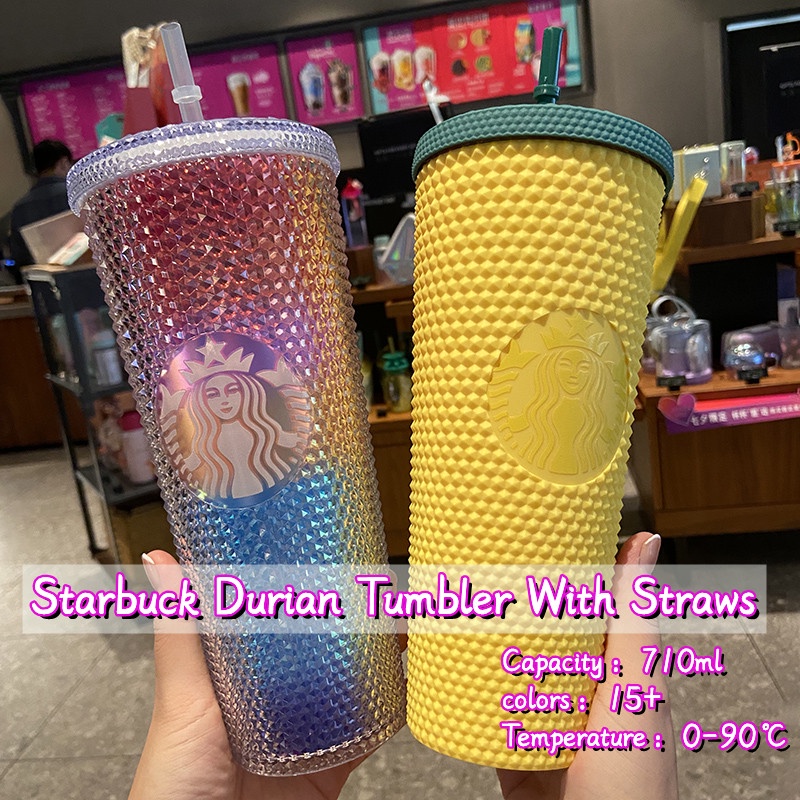 Kim Cương rạng rỡ Nữ Thần rơm cốc cốc cà phê Starbucks Cốc 710ml/24oz NEW Sầu riêng cup
