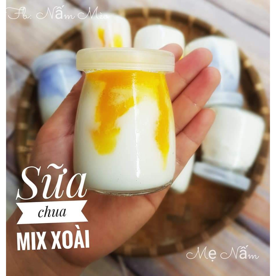 Hũ thủy tinh làm sữa chua [HÀNG CÓ SẴN GIAO NGAY] có nắp vặn dày đẹp 70ml - 100ml - 200ml