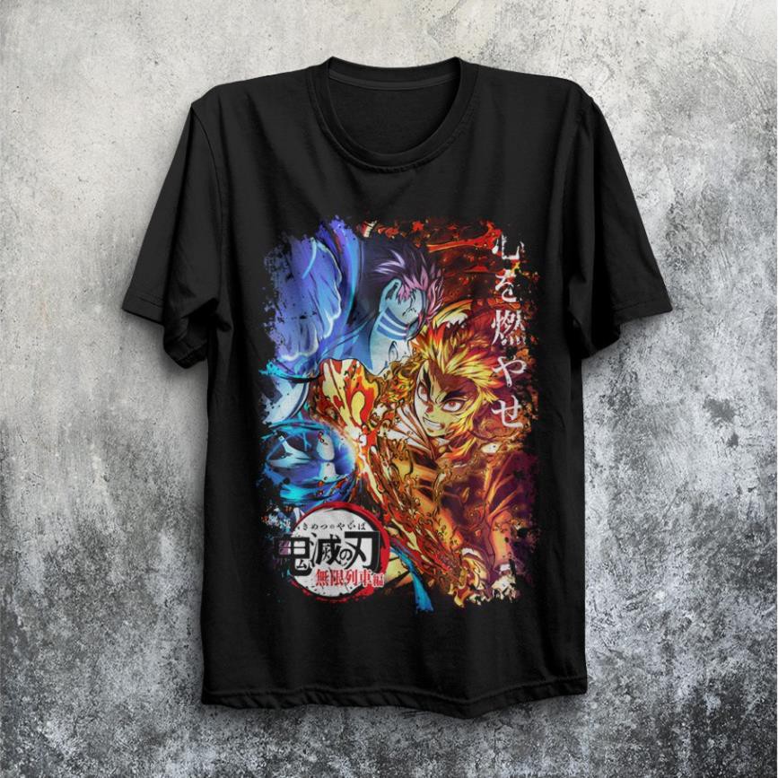 Sale Áo thun in hình Kimetsu No Yaiba Demon Slayer Mugen Train thời trang nam cổ tròn độc đẹp giá TỐ