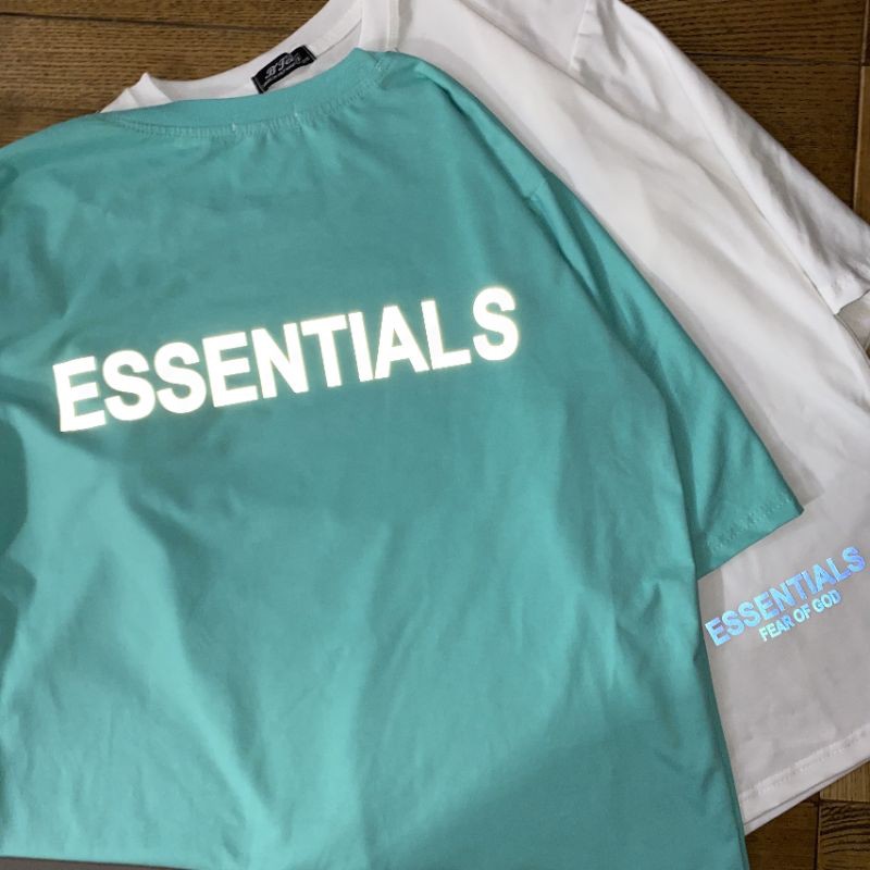 Áo thun  ❤Có size phản quang tay lỡ unisex ESSENTIALS