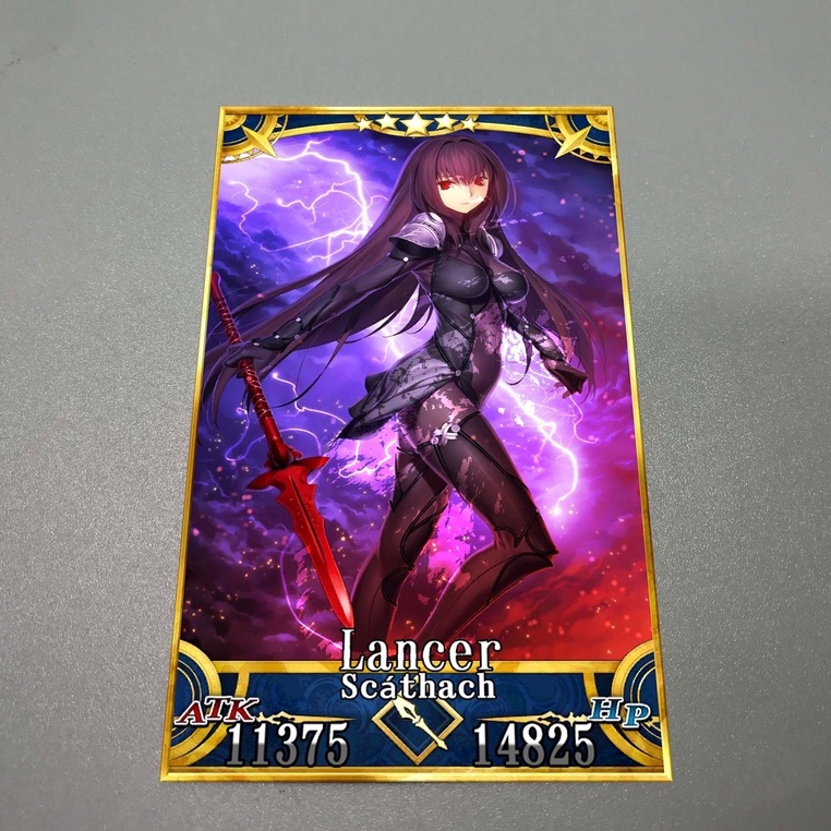 Thẻ bài custom card bánh xốp anime Fate/Grand Order FGO để sưu tầm tự chọn Scáthach