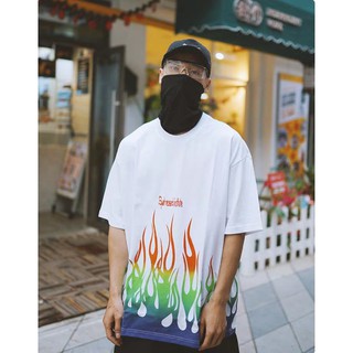 Áo phông FIRE (áo phông tay lỡ 100% cotton) - Ảnh thật