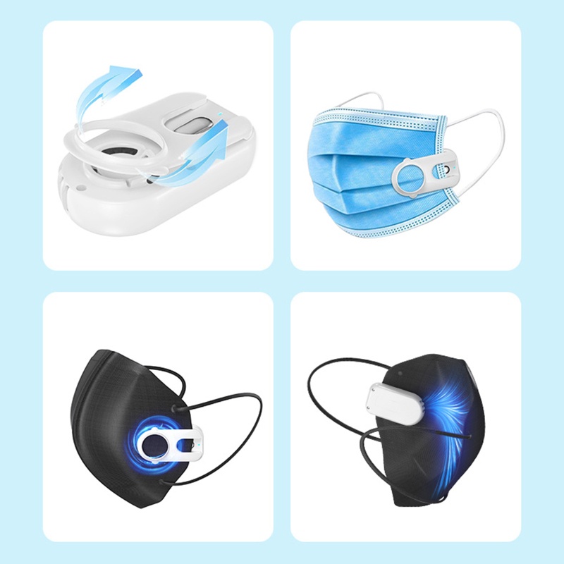 Quạt Điện Lọc Không Khí Dạng Kẹp Có Thể Sạc Lại Bằng Cổng USB Dành Cho Mọi Mùa