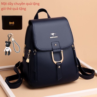 Thương hiệu Balo đích thực Balo nữ mới Balo nữ thời trang Balo da Logo Kangaroo