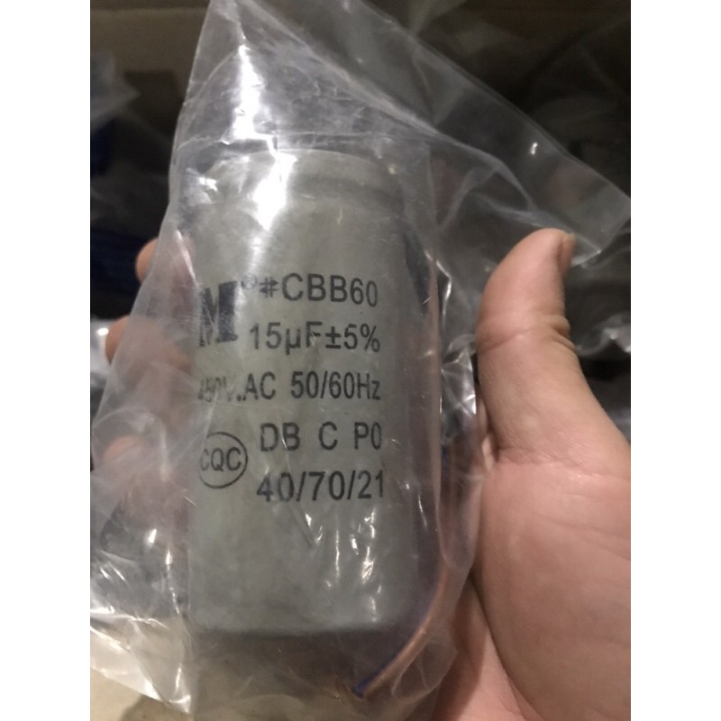 Tụ Máy Giặt Có Dây 10uf,12uf,15uf