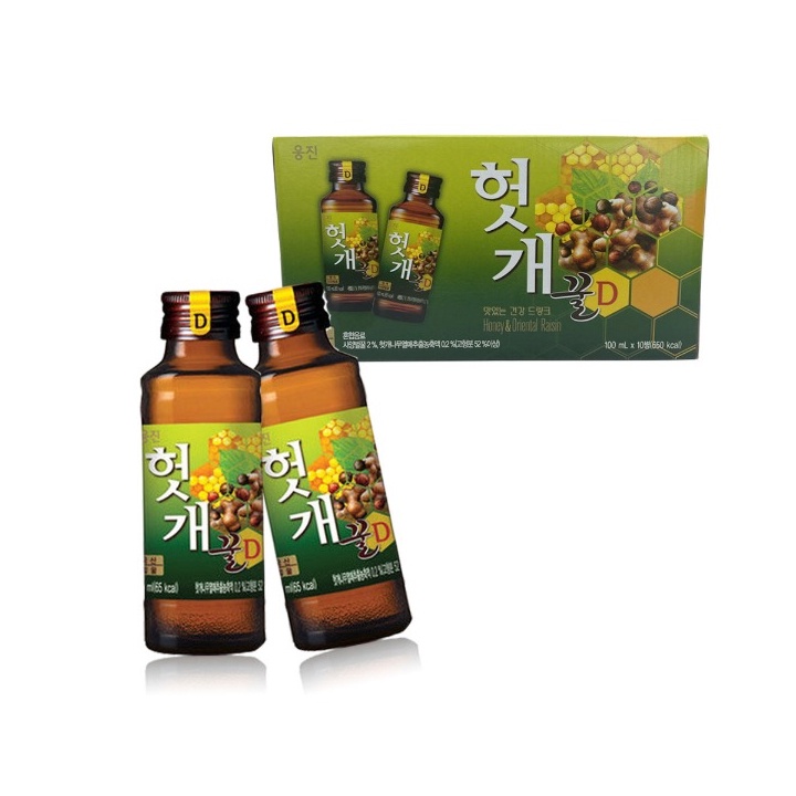 Combo 10 Chai Nước Chỉ Cụ Mật Ong D/ Nước Hồng Sâm Mật Ong D Woongjin 100ml/Chai - K2V Shop