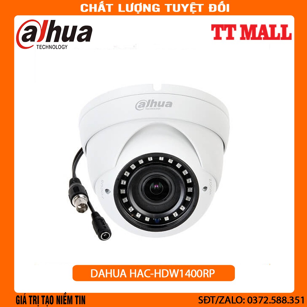 {Giá Hủy Diệt} Camera Dome HDCVI hồng ngoại 4.0 Megapixel DAHUA HAC-HDW1400RP- Hàng chính hãng .