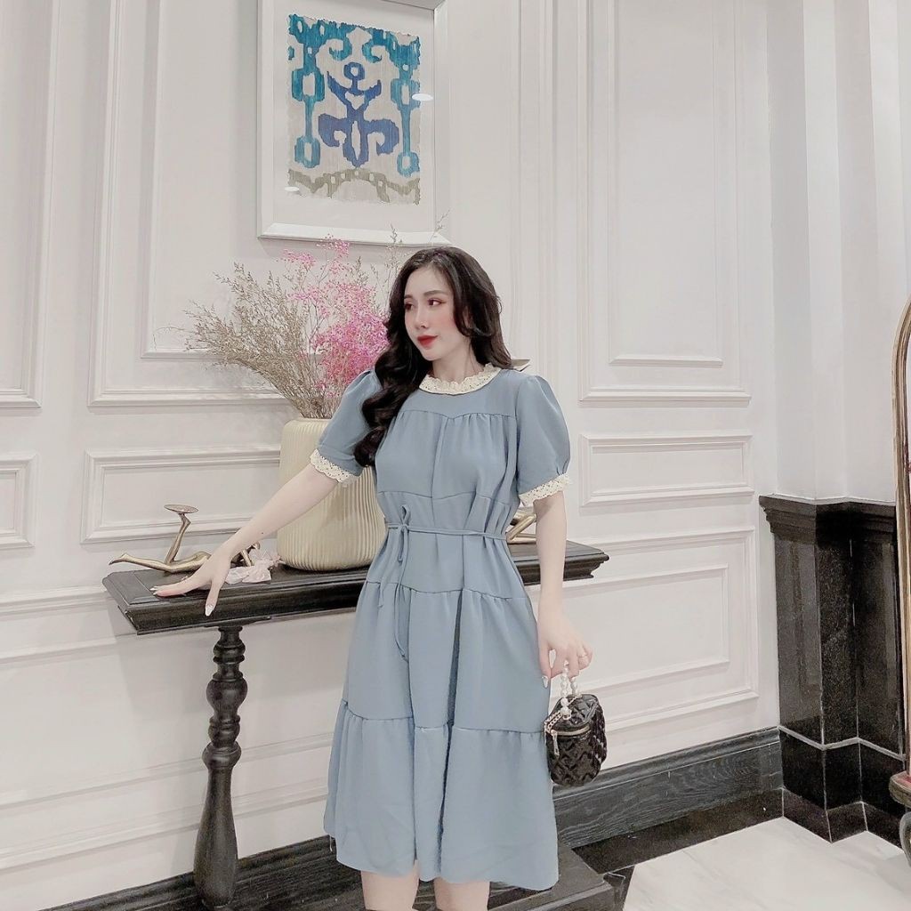 Váy bầu thời trang thiết kế M263 chất cát hàn freesize từ 45 đến 75kg