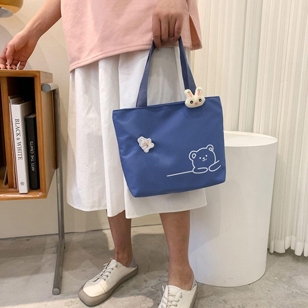 USNOW Túi Vải Canvas Đựng Mỹ Phẩm In Hình Thỏ Dễ Thương