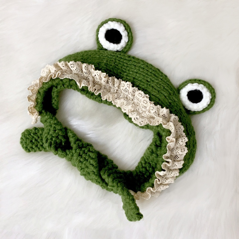 Mũ beanie Trùm Đầu Đính Chú Ếch Dễ Thương Phong Cách Hip Hop