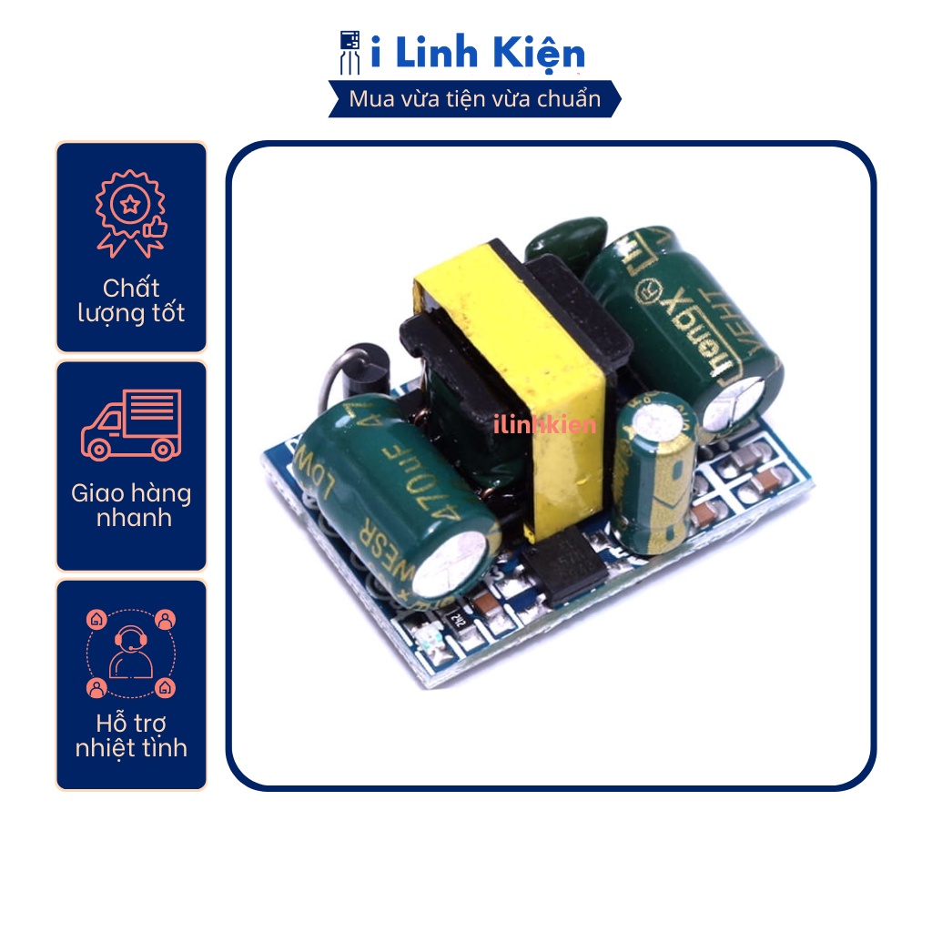 Nguồn không vỏ 5V 700mA cách ly chất lượng