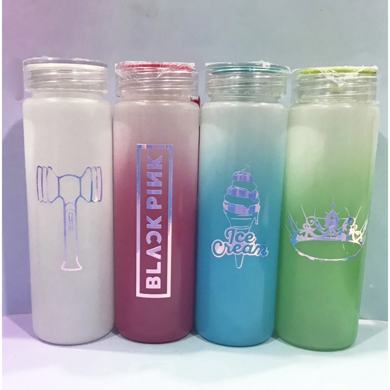 Bình nước màu loang blackpink BNML3 bình nước hologram blink thần tượng 500ml