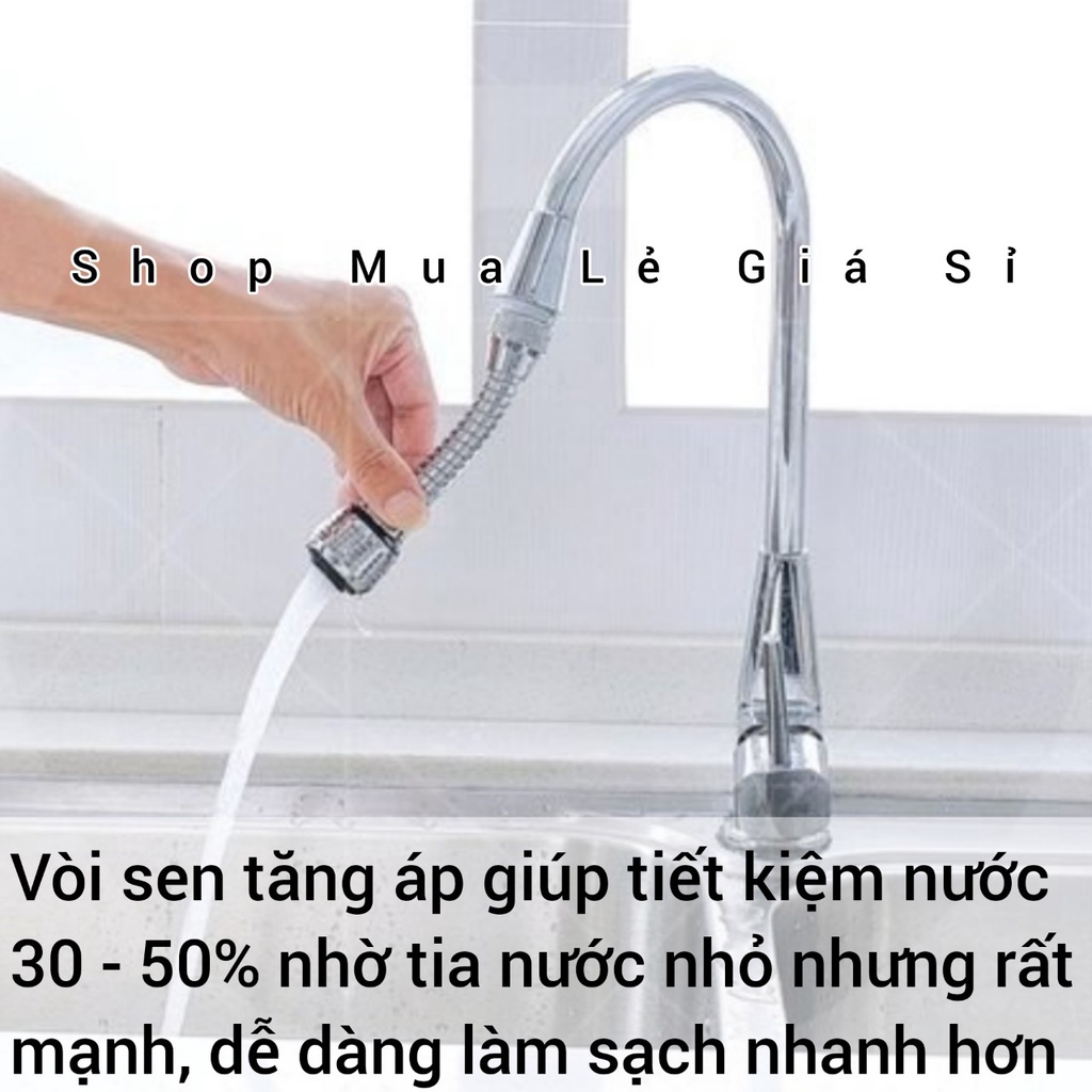 Tiết Kiệm 30 - 50 Tiền Nước Nhờ Dùng Vòi Sen Tăng Áp - Sử Dụng Rửa Chén Bát Rau Củ Hoa Quả Bồn Lavabo Rửa Mặt