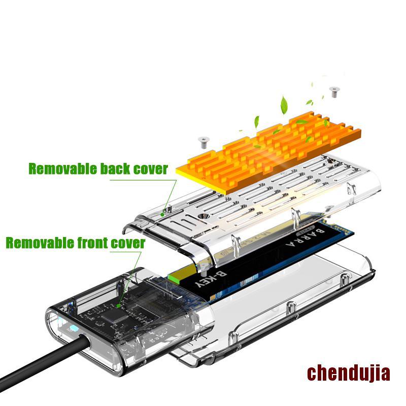 Hộp Chuyển Đổi Chenjia M2 Ssd Sata Chassis M.2 Sang Usb 3.0 Ssd Cho Ngff Sata / B Ke