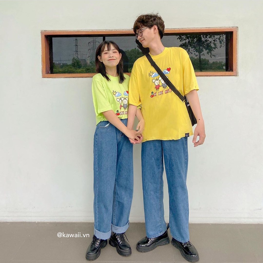 [Có sẵn] JEANS PANTS - Quần Jeans ống rộng nam nữ UNISEX Kawaii.vn (Ảnh thật tớ tự chụp) | BigBuy360 - bigbuy360.vn