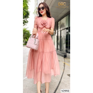 VÁY HỒNG TIỂU THƯ  V4656 - DVC