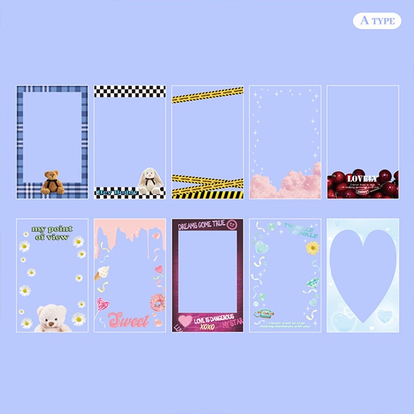 Photo Card Frame Mới  Thẻ ảnh thiết kế hình chú bọ dễ thương với màu đen/hồng cho trẻ em