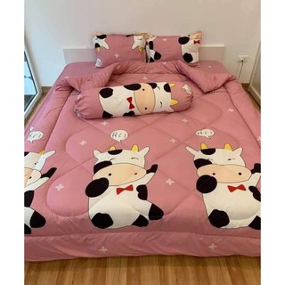 Set Chăn ga gối 5 món in hình chất đẹp