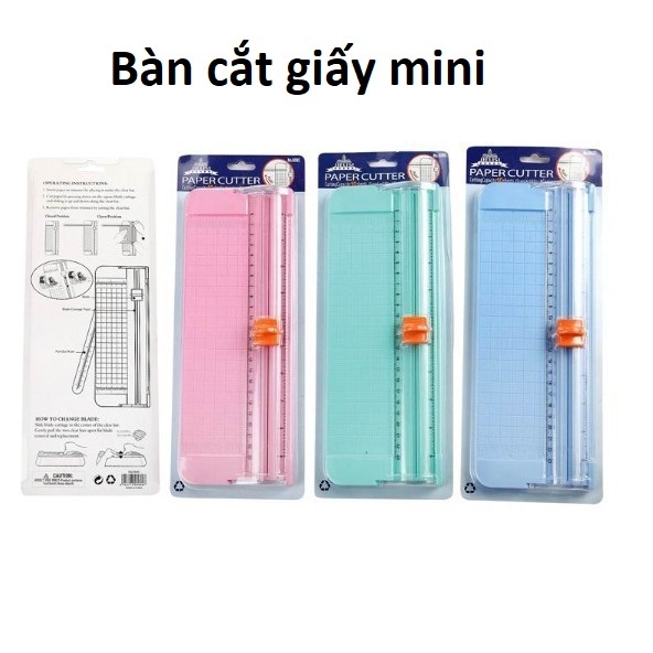 Bàn cắt giấy mini khổ A4 A5 cắt đc giấy 300gsm đc nhiều lần trượt 2 chiều sắc bén Lalunavn - B80