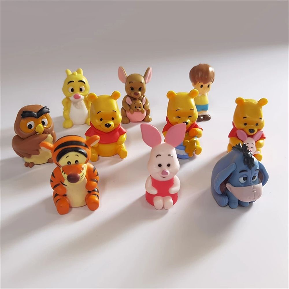Set 10 mô hình nhân vật phim hoạt hình Winnie The Pooh đáng yêu
