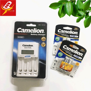 Máy sạc camelion có màn hình lcd bc-1012 kèm 2 vỉ pin sạc aa camelion 2700mah