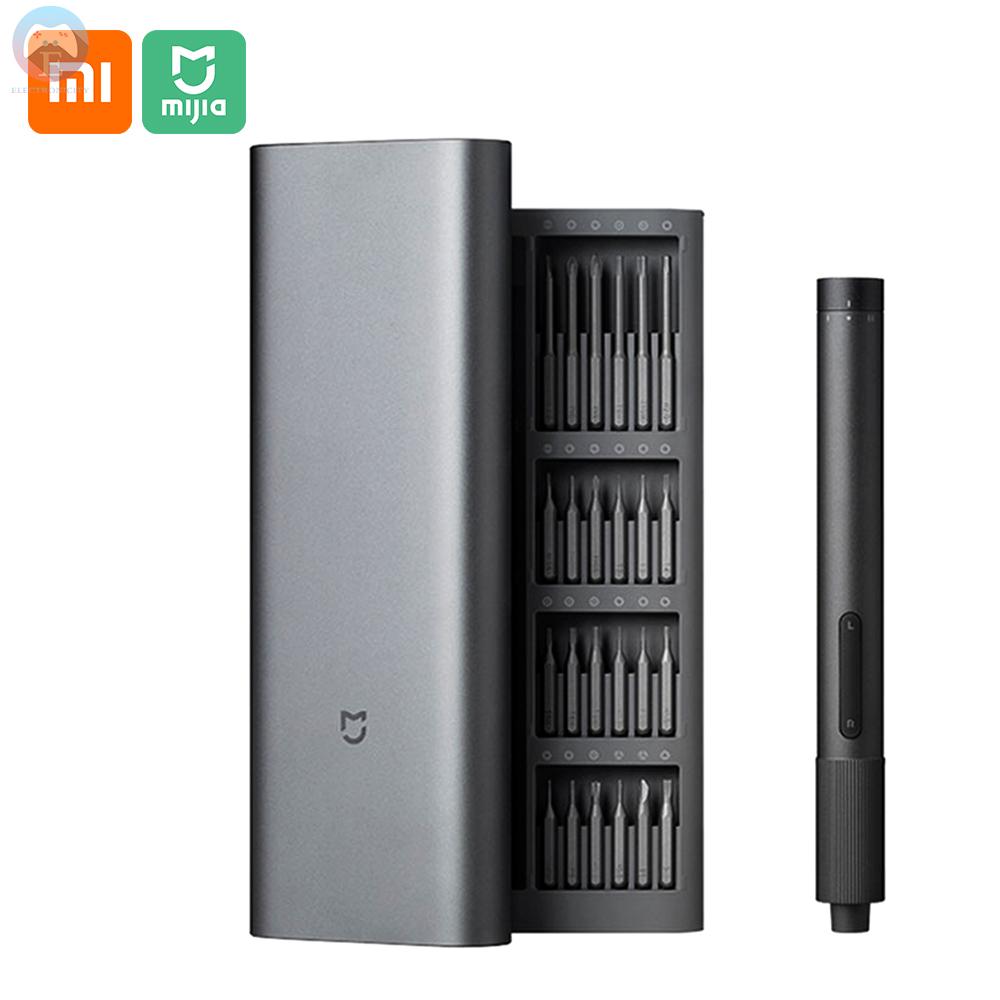 Ê Original Xiaomi Mijia Electric Screwdriver 24 in 1 Precision Screwdriver Set w/24 Precision Magnetic Bits/Alluminum Box DIY Screw Driver Set Repair Tools For Smart Home Daily Use