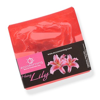 Xà Bông Thiên Nhiên Handmade eccomorning Hình Vuông Hương Hoa Lily - Lily Soap