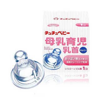 Núm vú cho bé tập bú bình bằng Silicone Chuchu baby