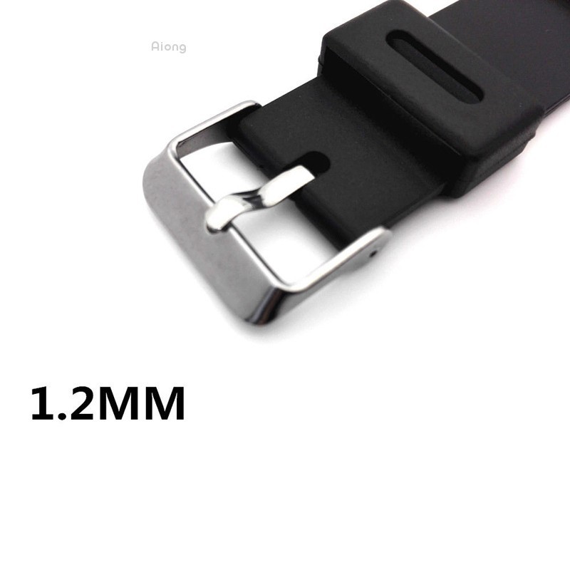 Dây Đeo Nhựa Màu Đen 18/20/22mm Cho Đồng Hồ Thể Thao