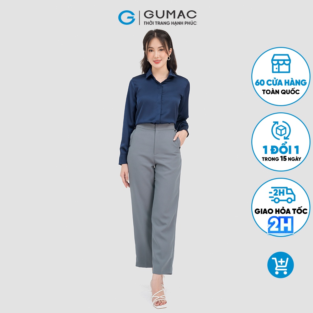 Quần tây ống suông túi nẹp QC07062 thời trang GUMAC