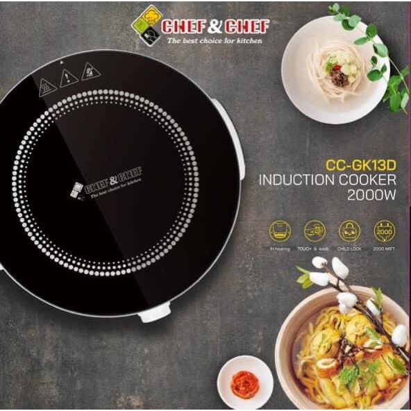 𝐁𝐄̂́𝐏 𝐓𝐔̛̀ CHEF&amp;CHEF CC-GK13D COOKER NÚM XOAY 9 MỨC NHIỆT CHÍNH HÃNG BẢO HÀNH 12 THÁNG [HÀNG CÓ SẴN]