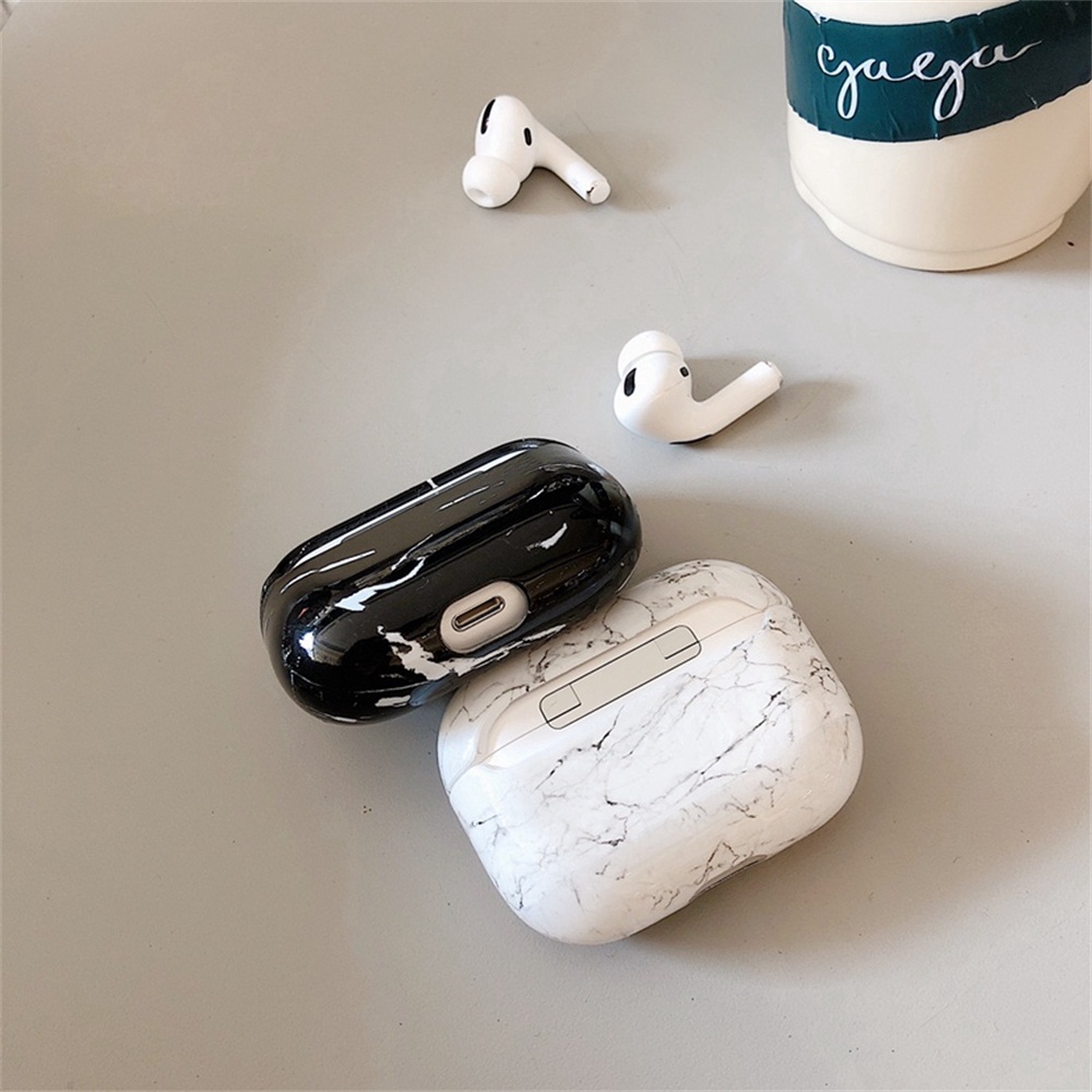 Vỏ bảo vệ hộp sạc tai nghe không dây Apple AirPods Pro airpod 3 bằng PC cứng họa tiết vân đá | BigBuy360 - bigbuy360.vn